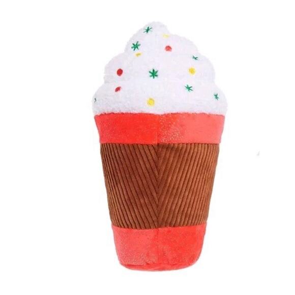 Bark NWT Holiday Santa’s Workchomp Jumbo Jingle Latte Dog Plush Toy‎ Size Large - Picture 4 of 5